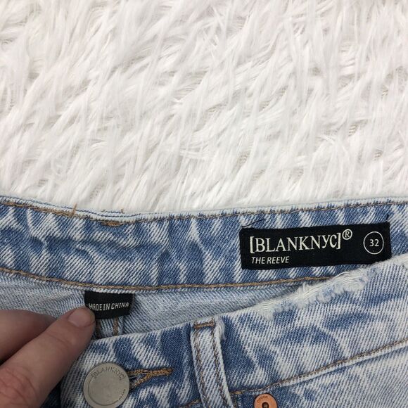 Blank Nyc The Reeve High Rise Short In Light Blue Wash Size 32 Jean Denim New - Picture 2 of 11